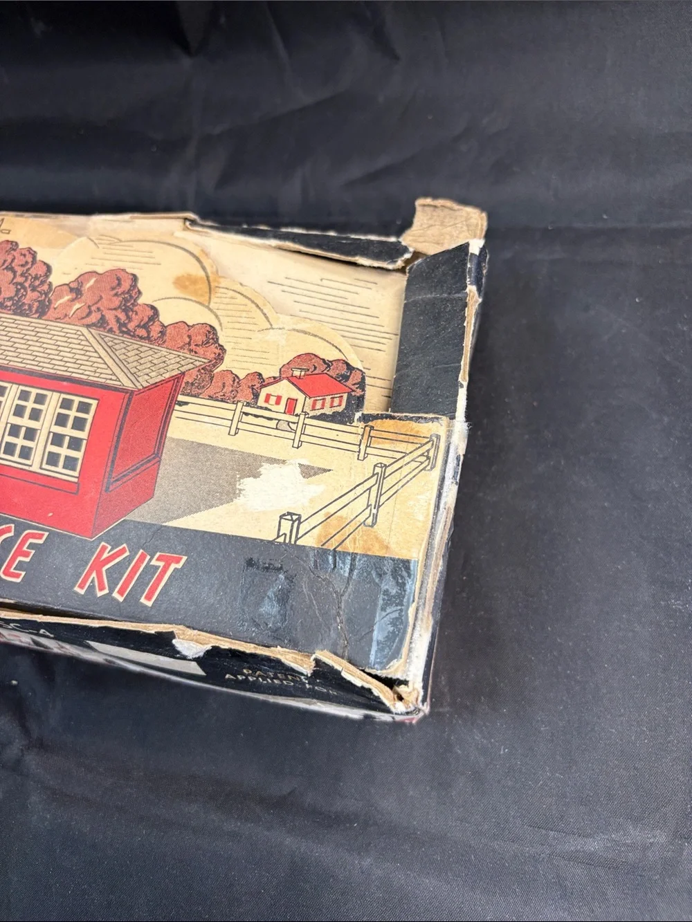 Vintage Red Schoolhouse-  Plasticville.  0264